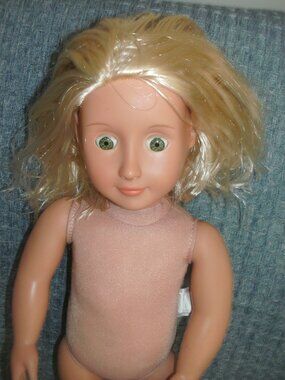 Collectible Our Generation Battat 18" Doll Wavy Blonde Hair Bright Green Eyes
